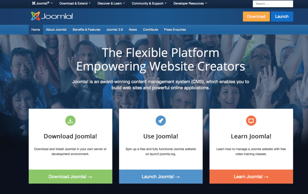 Joomla blogging platform