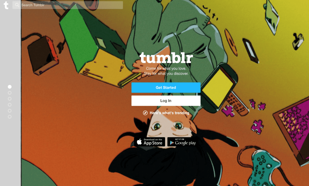 Tumblr blogging platform