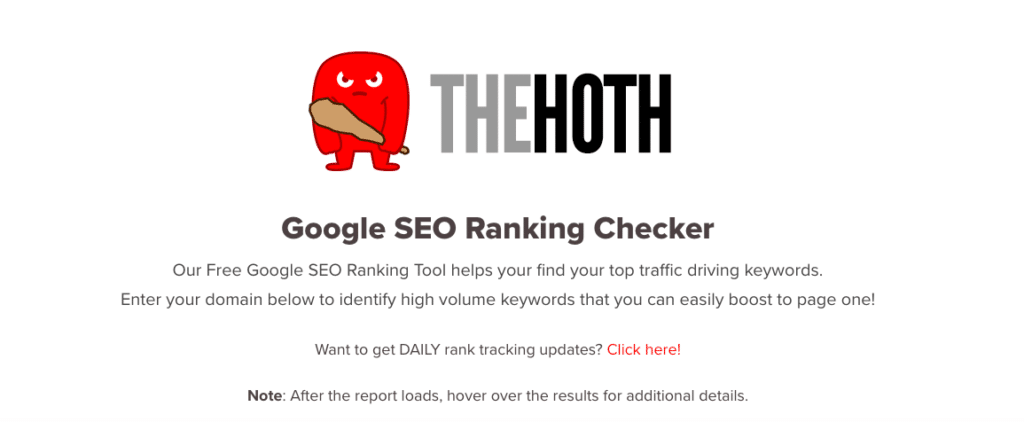 The Hoth rank checker one of the best keyword ranking tools.