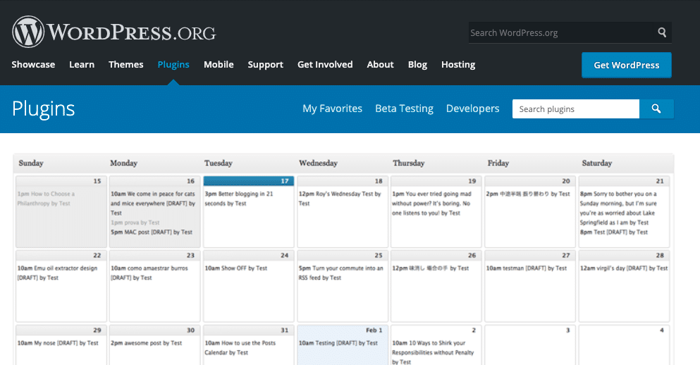WordPress Content Calendar