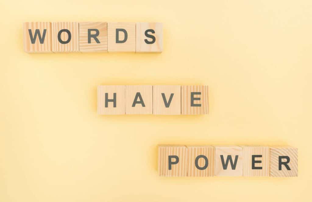Wooden blocks that spell out the words "Words Have Power." Learn more about conversion rate optimization for your blog.