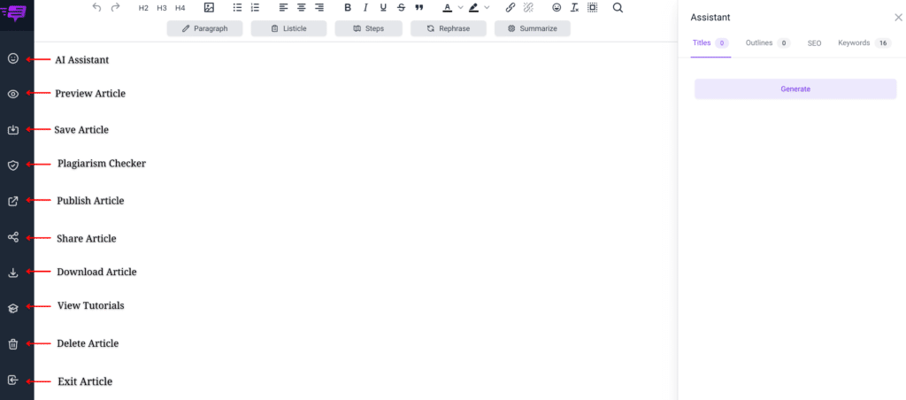 13th Step_ Know what each icon means on Bramework. Bramework AI Content Generator.