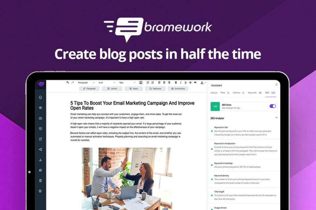 Bramework best ai writing assistant. Keep reading to learn about the Bramework and SEMrush integration. 