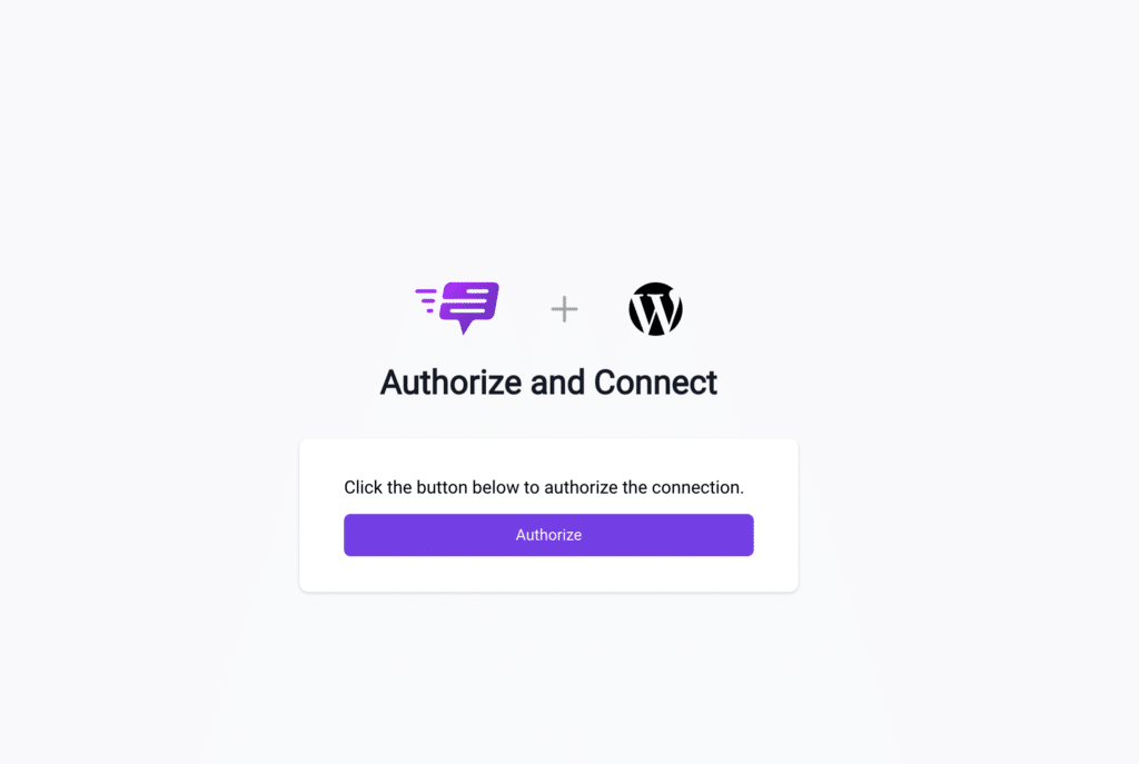 Authorize Bramework quick connect