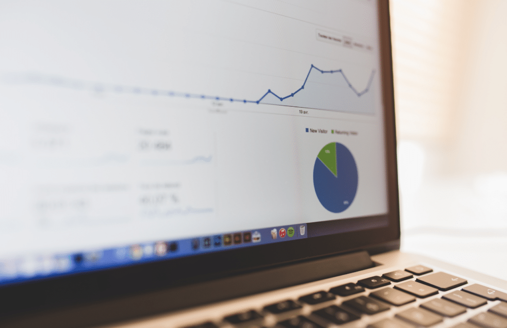 A Google analytics dashboard showing how blog traffic increases over time. Keep reading to learn the answer to the question, "Is Blogging Still Relevant?"