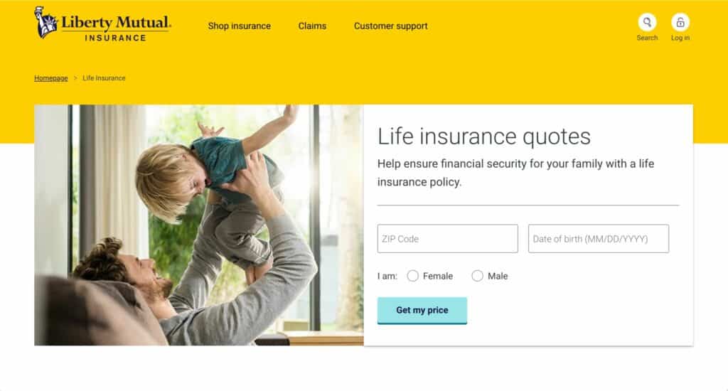 Screenshot of Liberty Mutual Insurance website. Keep reading to learn about the best insurance affiliate marketing programs available for bloggers and content marketers.
