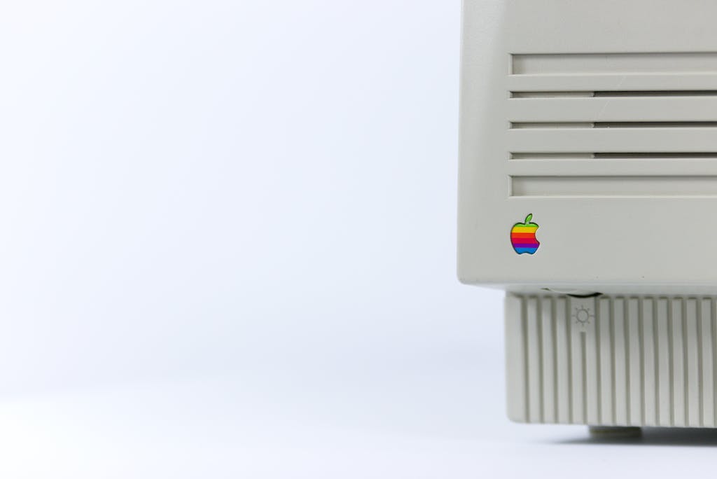 Old Gray Device With Apple Logo on White Surface. Learn more about the future of Blogging here.